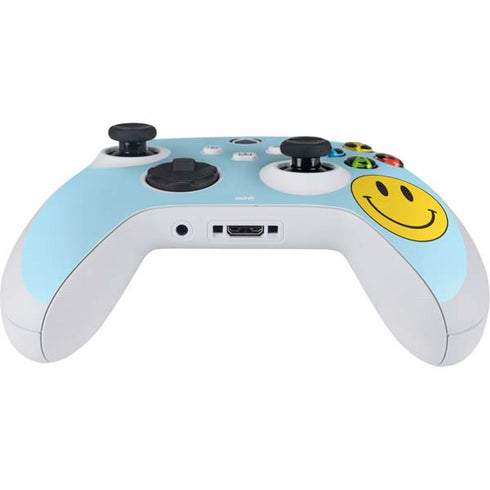 Blue Happy Face Xbox Series S Controller Skin