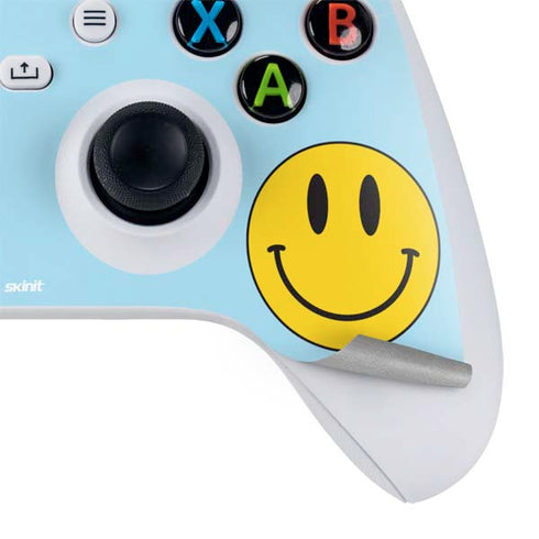 Blue Happy Face Xbox Series S Controller Skin