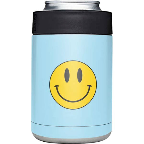 Blue Happy Face Yeti Colster Can Insulator Skin