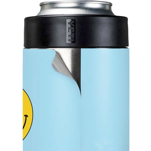 Blue Happy Face Yeti Colster Can Insulator Skin