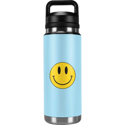 Blue Happy Face YETI Rambler 26oz Bottle Skin