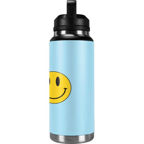 Blue Happy Face YETI Rambler 36oz Bottle Skin