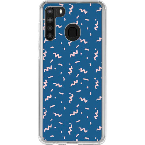 Blue Spring Galaxy A21 Clear Case