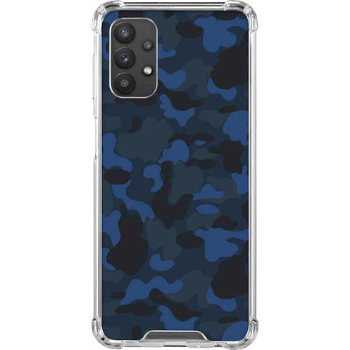 Blue Street Camo Galaxy A32 5G Clear Case