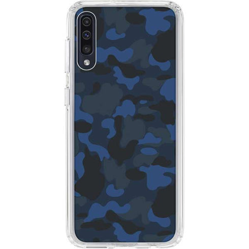 Blue Street Camo Galaxy A50 Clear Case