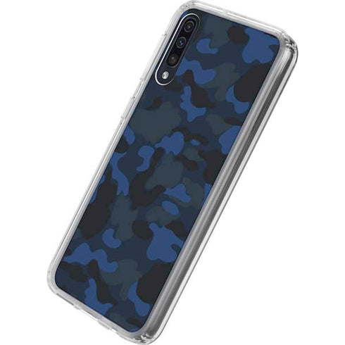 Blue Street Camo Galaxy A50 Clear Case