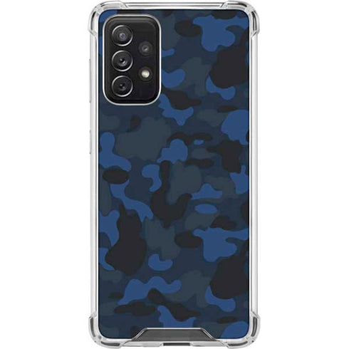 Blue Street Camo Galaxy A72 5G Clear Case