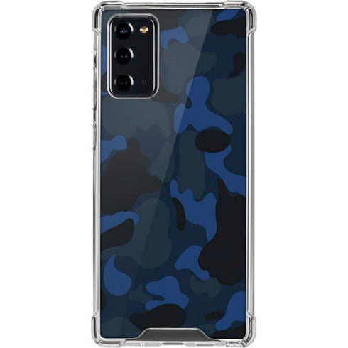 Blue Street Camo Galaxy Note20 5G Clear Case