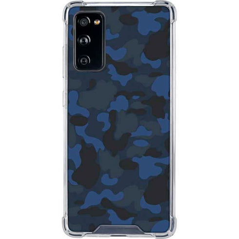 Blue Street Camo Galaxy S20 FE Clear Case