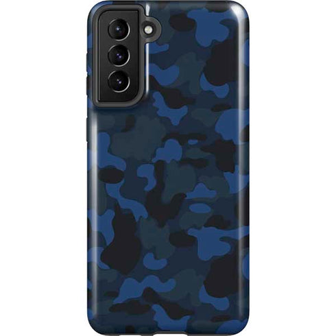 Blue Street Camo Galaxy S21 FE Pro Case