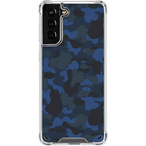 Blue Street Camo Galaxy S21 Plus 5G Clear Case