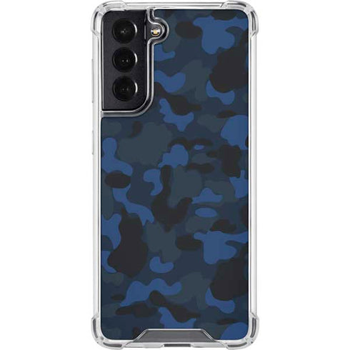 Blue Street Camo Galaxy S22 Clear Case