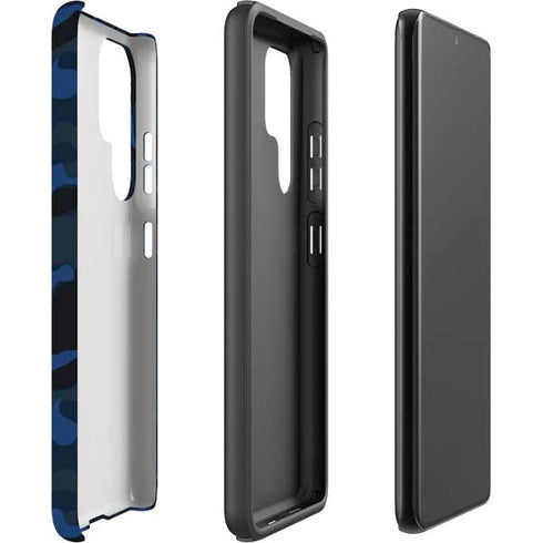 Blue Street Camo Galaxy S22 Ultra Pro Case