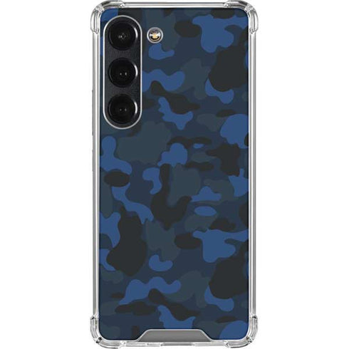 Blue Street Camo Galaxy S23 Clear Case