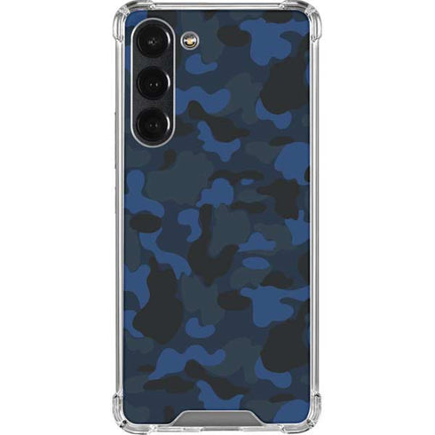 Blue Street Camo Galaxy S23 Plus Clear Case