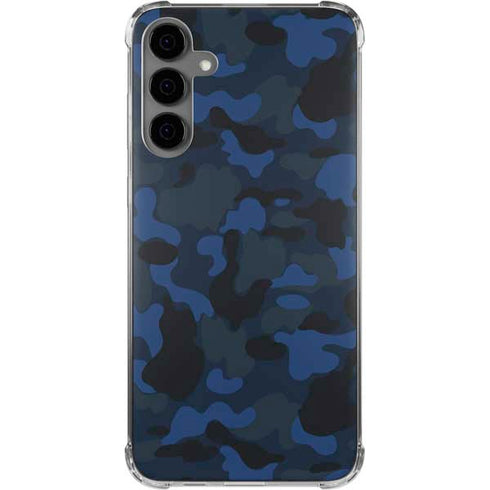 Blue Street Camo Galaxy S24 Plus Clear Case