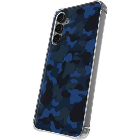 Blue Street Camo Galaxy S24 Plus Clear Case