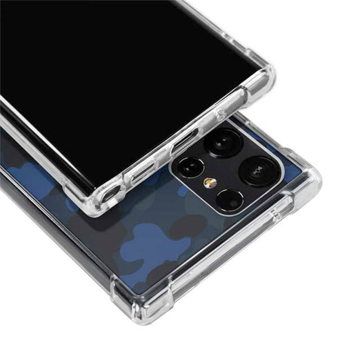 Blue Street Camo Galaxy S24 Ultra Clear Case