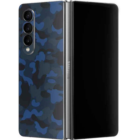 Blue Street Camo Galaxy Z Fold4 5G Skin