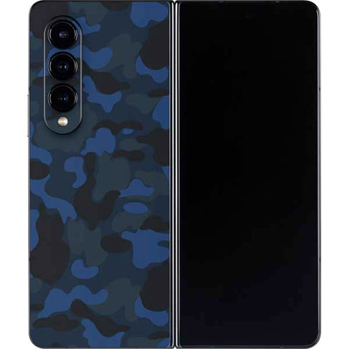 Blue Street Camo Galaxy Z Fold4 5G Skin
