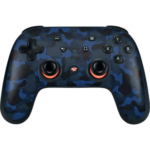 Blue Street Camo Google Stadia Controller Skin