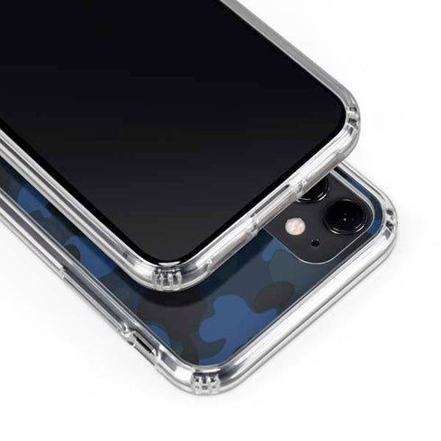 Blue Street Camo iPhone 11 Clear Case