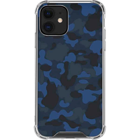 Blue Street Camo iPhone 12 Mini Clear Case
