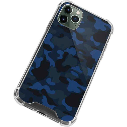 Blue Street Camo iPhone 12 Pro Clear Case
