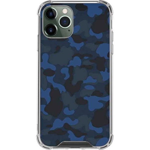 Blue Street Camo iPhone 12 Pro Max Clear Case