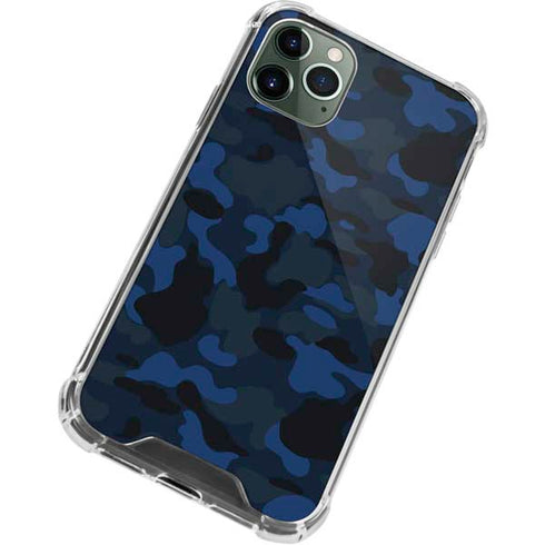 Blue Street Camo iPhone 12 Pro Max Clear Case
