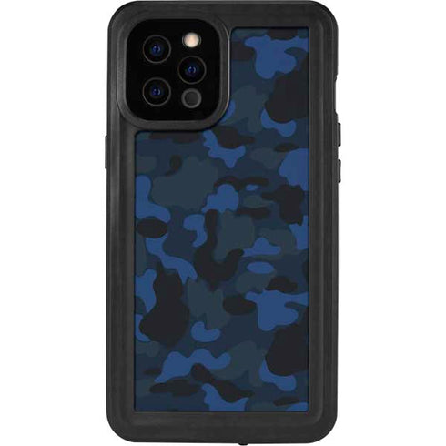 Blue Street Camo iPhone 12 Pro Max Waterproof Case