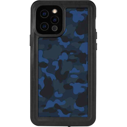 Blue Street Camo iPhone 12 Pro Waterproof Case