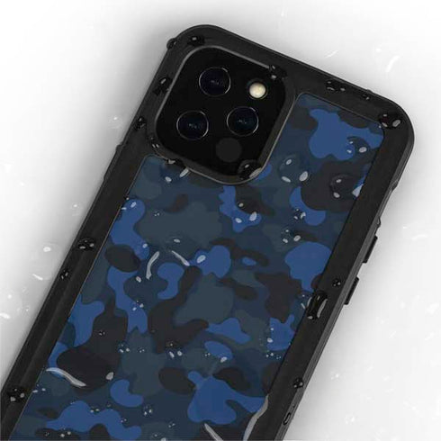 Blue Street Camo iPhone 12 Pro Waterproof Case