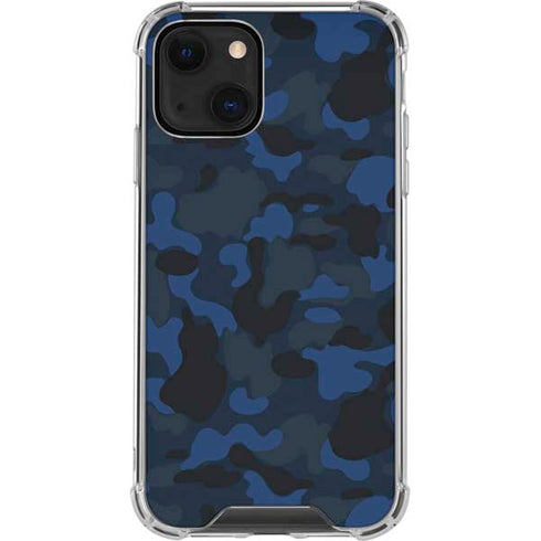 Blue Street Camo iPhone 13 Mini Clear Case