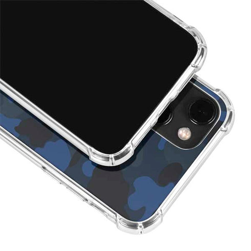 Blue Street Camo iPhone 13 Mini Clear Case