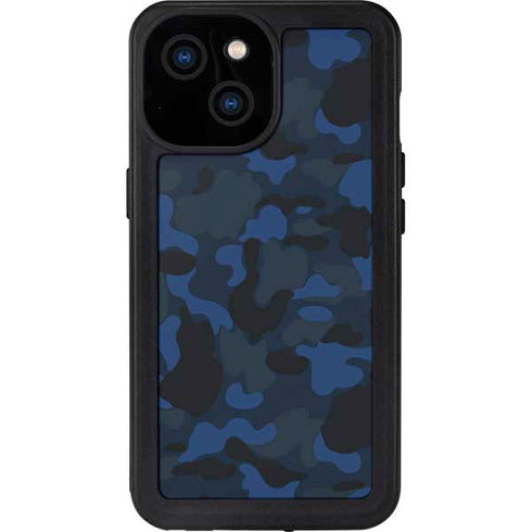 Blue Street Camo iPhone 13 Mini Waterproof Case