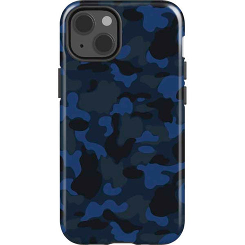 Blue Street Camo iPhone 15 Impact Case