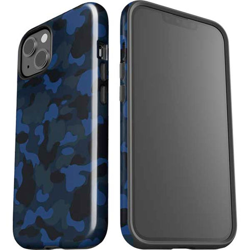 Blue Street Camo iPhone 15 Impact Case