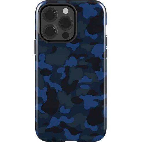 Blue Street Camo iPhone 15 Pro Impact Case