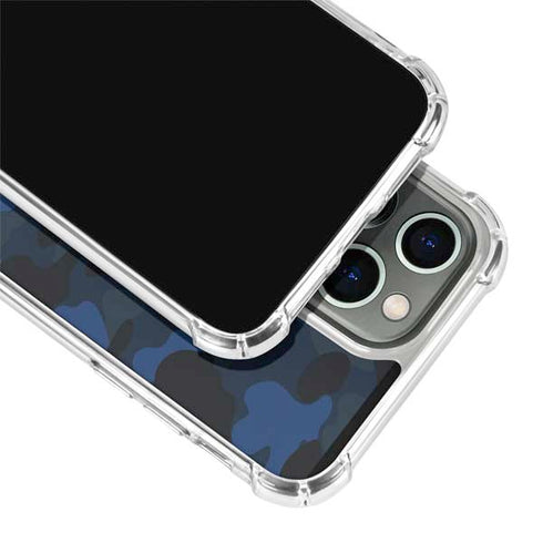 Blue Street Camo iPhone 15 Pro Max Clear Case