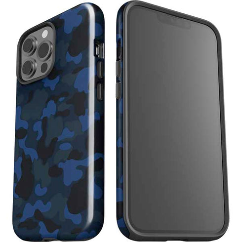 Blue Street Camo iPhone 15 Pro Max Impact Case