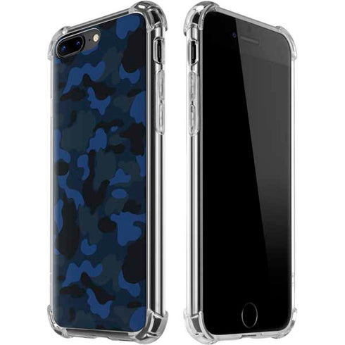 Blue Street Camo iPhone 7/8 Plus Clear Case