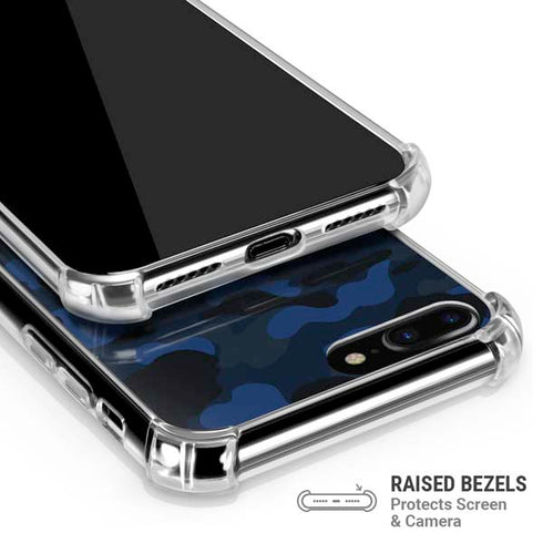 Blue Street Camo iPhone 7/8 Plus Clear Case