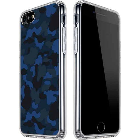 Blue Street Camo iPhone SE (2nd & 3rd Gen) Clear Case