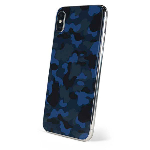 Blue Street Camo iPhone X Skin