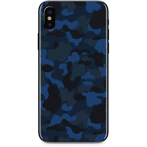 Blue Street Camo iPhone X Skin