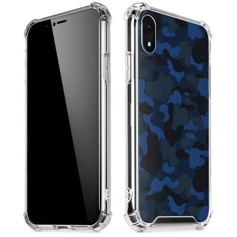 Blue Street Camo iPhone XR Clear Case