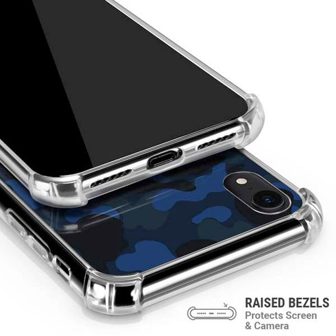 Blue Street Camo iPhone XR Clear Case