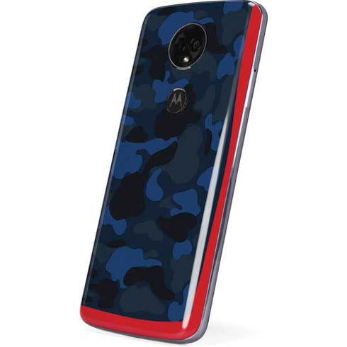 Blue Street Camo Moto E5 Plus Skin