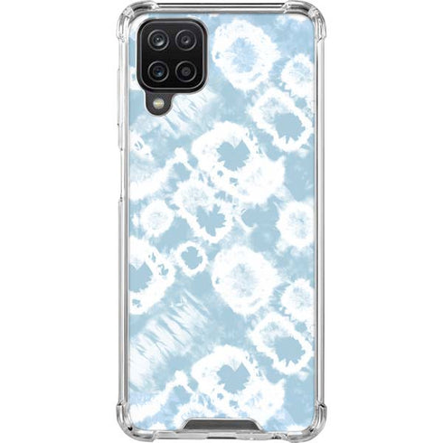 Blue Tie Dye Galaxy A12 Clear Case